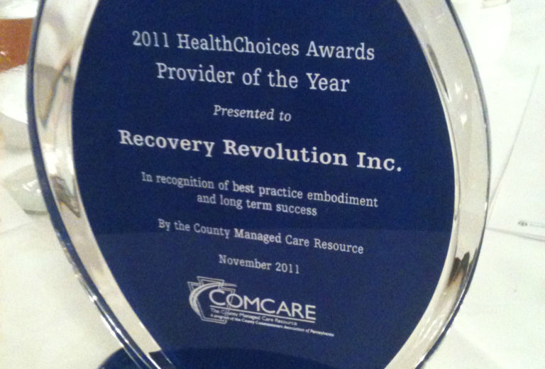 Recovery Revolution Received "HealthChoices Provider of the Year" Award from COMCARE